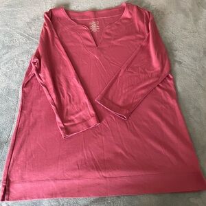 L.L. Bean Women's Long Sleeve Rose Top